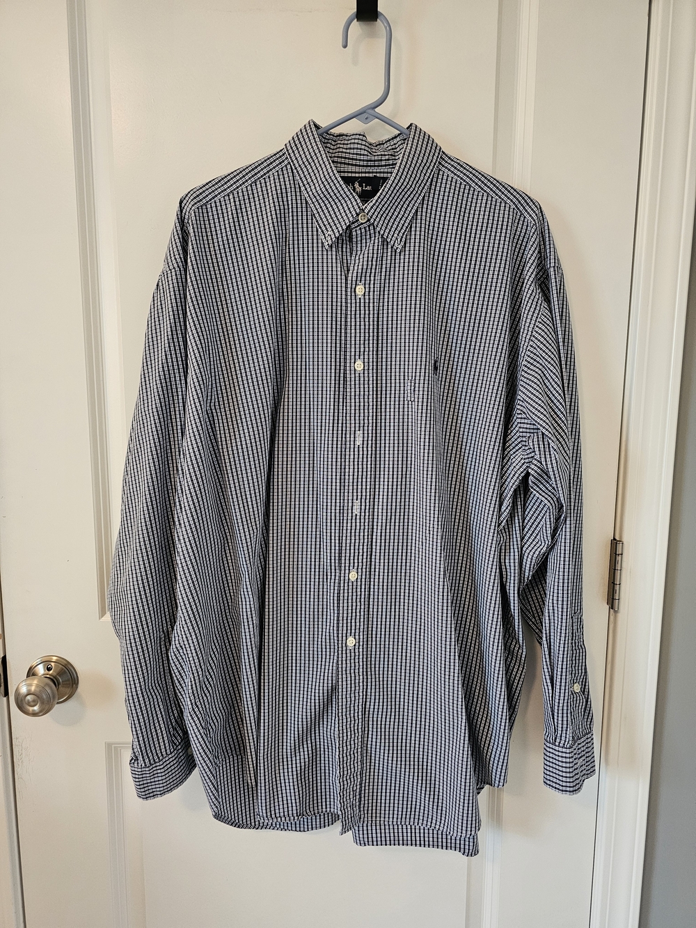 Ralph Lauren Men's Blue Check Button-Down Shirt